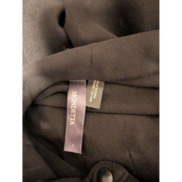Mondetta Black Cozy Button-Up Long-Sleeve Shacket L - Picture 3 of 4